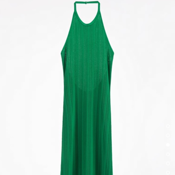Green Maxi Knit Dress - Picture 3 of 7